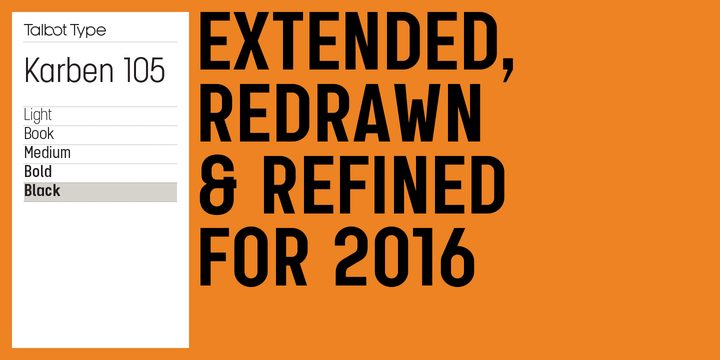 Шрифт Karben 105